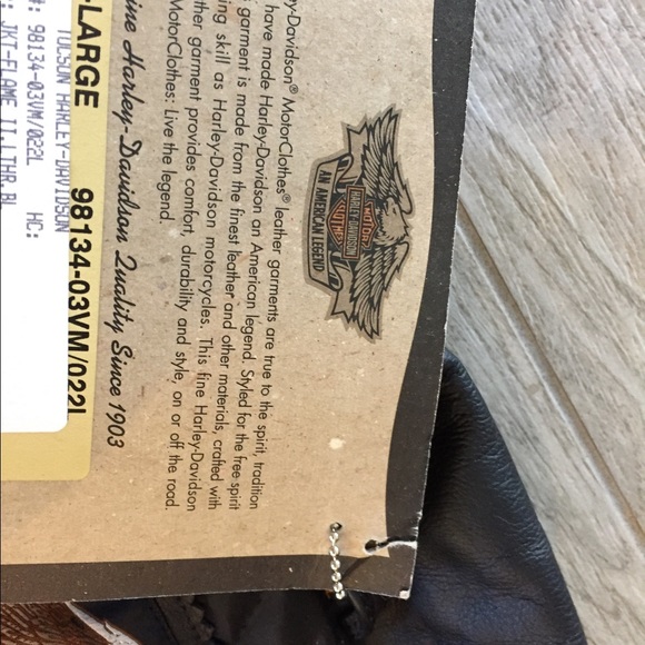 Authentic Harley Davidson leather jacket w tag - Picture 5 of 6